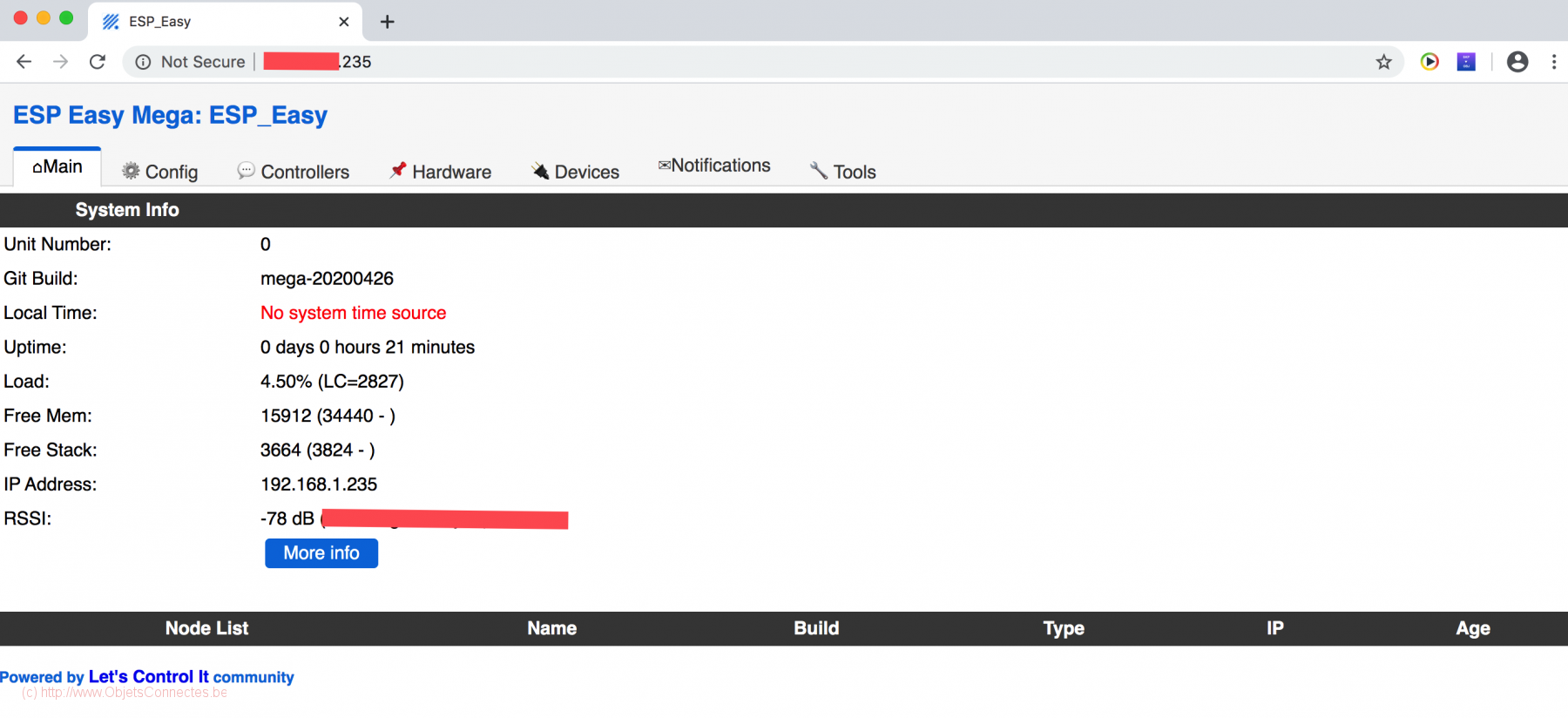 EspEasy Config 6 setup after switch of wifi